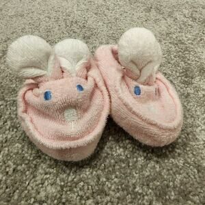 Infant Baby Girls Bunny Slippers Sz 0-3M